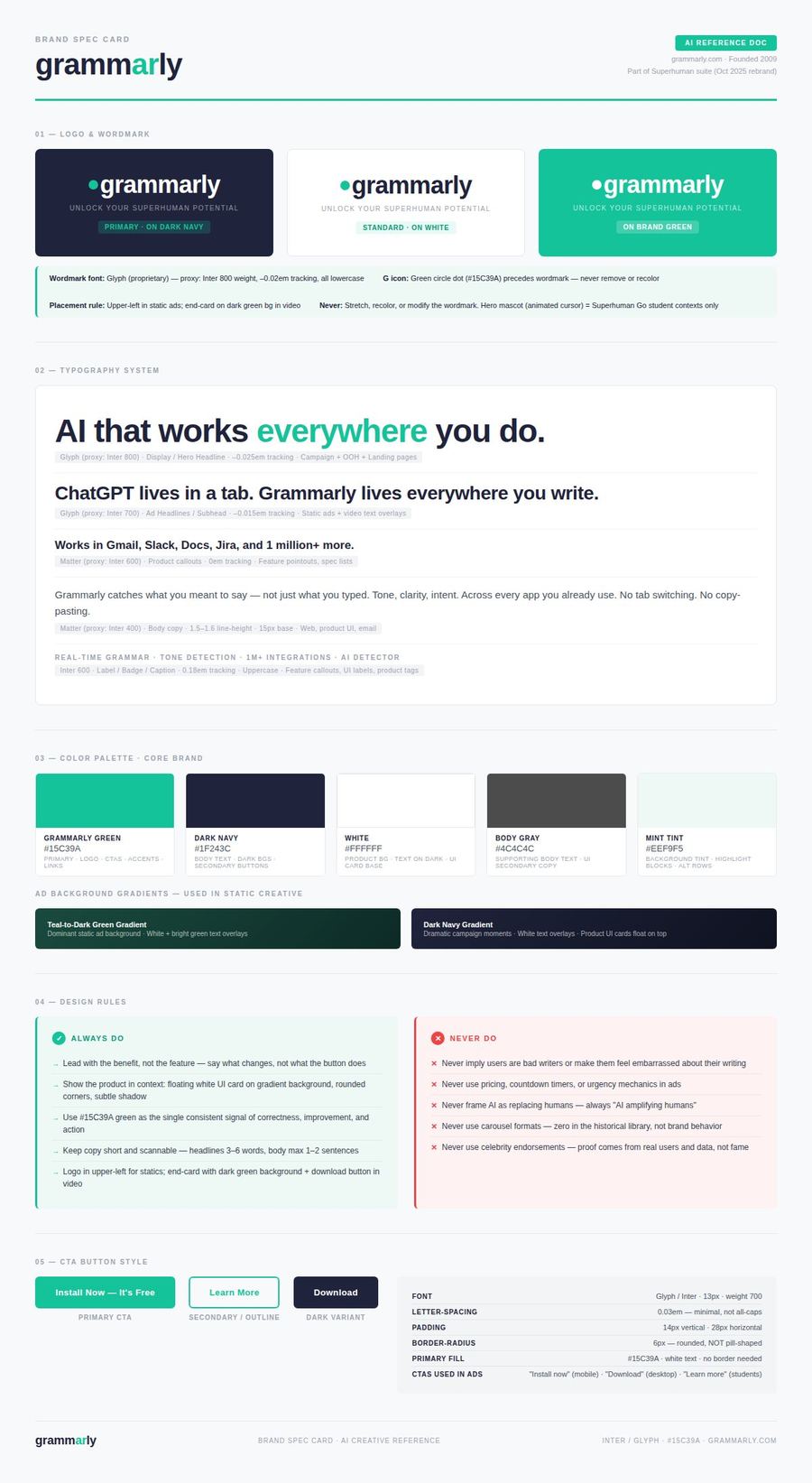 Grammarly Brand Spec