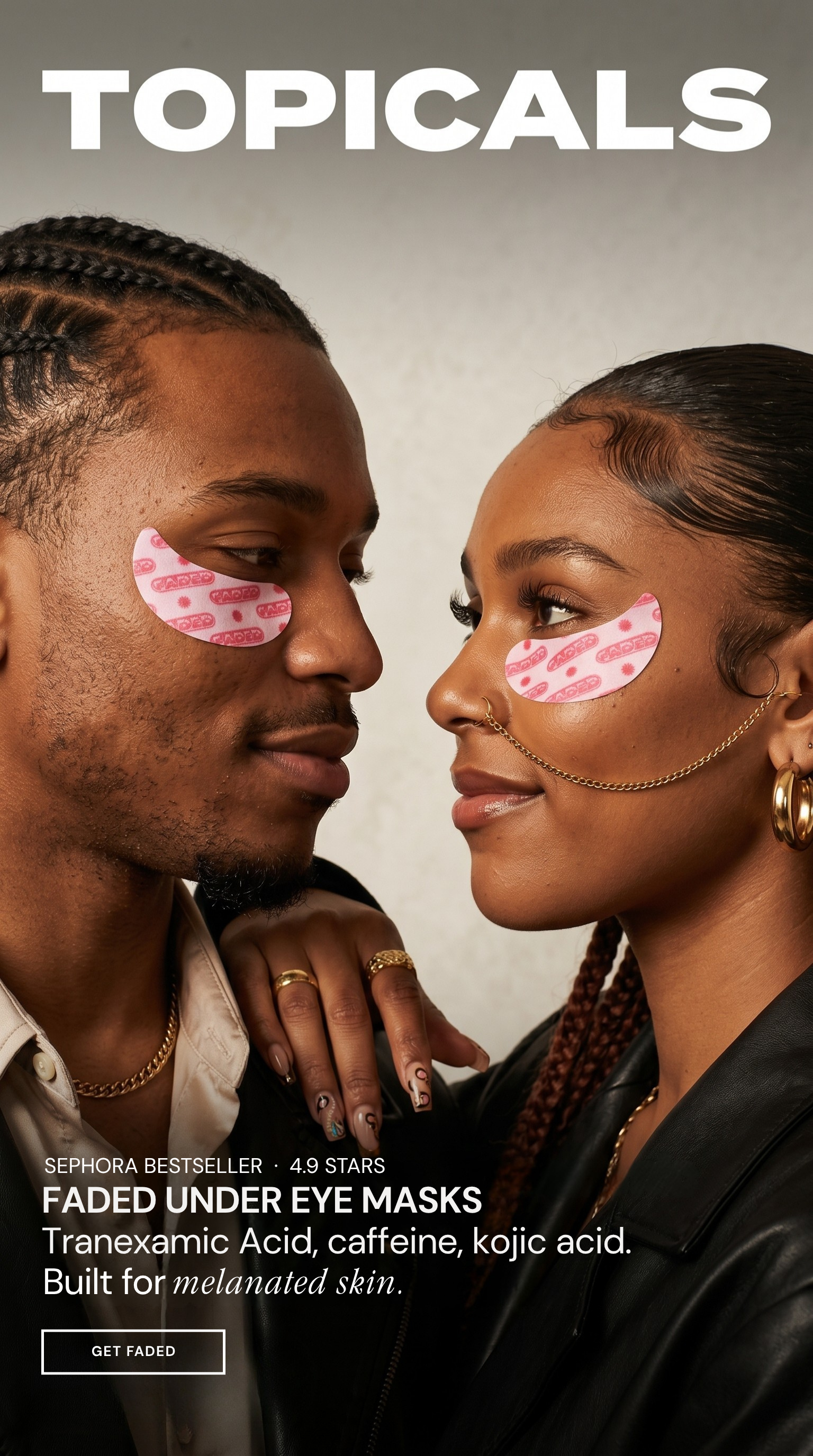 Faded Eye Masks Couple